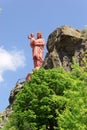 Le Puy-en-Velay, France. The iron statue of the virgin Mary and child. Royalty Free Stock Photo