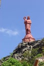 Le Puy-en-Velay, France. The iron statue of the virgin Mary and child. Royalty Free Stock Photo