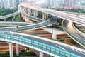 overlooking the vehicle motion blur on shanghai elevated road