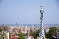 Overlooking view of a beautiful park gÃÂ¼ell barcelona in spain