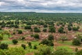 Overlooking view of a gurunsi village in Southwest Burkina Faso