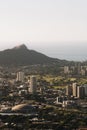 Overlooking view of honolulu in hawaii USA during daytime Royalty Free Stock Photo