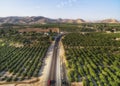 Overlooking view of Lemon Cove, USA Royalty Free Stock Photo