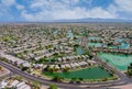 Overlooking view of a small town a Avondale in the desert of Arizona