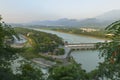 Overlooking water conservancy at dujiangyan