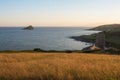 Warm evening above Wembury in Devon. Royalty Free Stock Photo