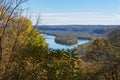 Overlooking Wisconsin River at Wyalusing Royalty Free Stock Photo