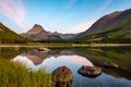 Hiking the backcountry of Glacier National Park Royalty Free Stock Photo