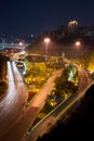 Overpass with city night scape,chongqing,china Royalty Free Stock Photo