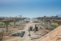 Overpass Construction for motorway Royalty Free Stock Photo