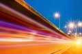 Overpass light trails Royalty Free Stock Photo