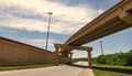 overpass structure of bridge. structural roadway. road junction. flyover architecture of transport system. bridge