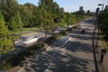 Overpass with vehicle motion blur