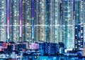 Overpopulated modern building in Hong Kong Royalty Free Stock Photo