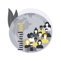 Overpopulation abstract concept vector illustration. Royalty Free Stock Photo