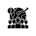 Overpopulation black glyph icon Royalty Free Stock Photo