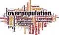 Overpopulation word cloud Royalty Free Stock Photo