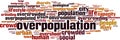 Overpopulation word cloud Royalty Free Stock Photo