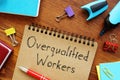 Overqualified Workers are shown on the conceptual business photo Royalty Free Stock Photo