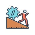 Color illustration icon for Overreach, regulatory and people Royalty Free Stock Photo