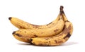Overripe bananas isolated on white background Royalty Free Stock Photo