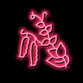 overripe peas neon glow icon illustration