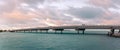 Overseas Highway at sunset in Islamorada islands of the Florida Keys Royalty Free Stock Photo