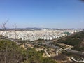 Overshoot city under the blue sky