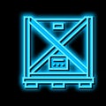 oversize parcel package neon glow icon illustration Royalty Free Stock Photo