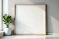 Oversized minimalist frame against textured wall, subtle, large, display