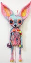 Oversized Pink Chihuahua Sculpture By Elvira Coveys