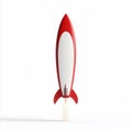 Oversized Surfboard Launching with Rocket Thrusters Royalty Free Stock Photo