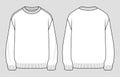 Oversized sweater. Vector technical sketch. Mockup template Royalty Free Stock Photo