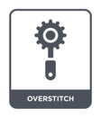 overstitch icon in trendy design style. overstitch icon isolated on white background. overstitch vector icon simple and modern Royalty Free Stock Photo