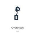 Overstitch icon vector. Trendy flat overstitch icon from sew collection isolated on white background. Vector illustration can be Royalty Free Stock Photo