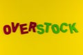 Overstock discount inventory sale retail store shopping clearance Royalty Free Stock Photo