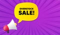 Overstock sale. Special offer price sign. Vector