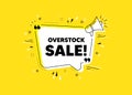 Overstock sale. Special offer price sign. Vector