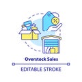 Overstock sales concept icon