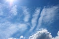 Overt and cumulus clouds blows away the wind