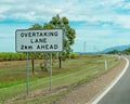 Overtaking Lane Roadside Signage