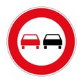 276 Overtaking is prohibited German road sign