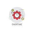 Overtime Extra Hours Work Icon