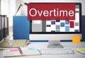 Overtime Hard Working Overload Concept Royalty Free Stock Photo