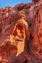 Closeup of sculpted cliff, Valley of Fire, Nevada, USA