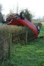 Overturned car