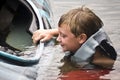 Overturned Kayak/Close up Royalty Free Stock Photo