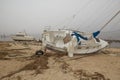 Overturned sailboat in wake of Hurricane Ivan Royalty Free Stock Photo