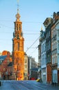 Overview of Amsterdam with Munttoren Royalty Free Stock Photo