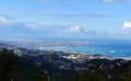 Overview of Beyrouth and Saint Georges Bay in front of Mediterranee Royalty Free Stock Photo